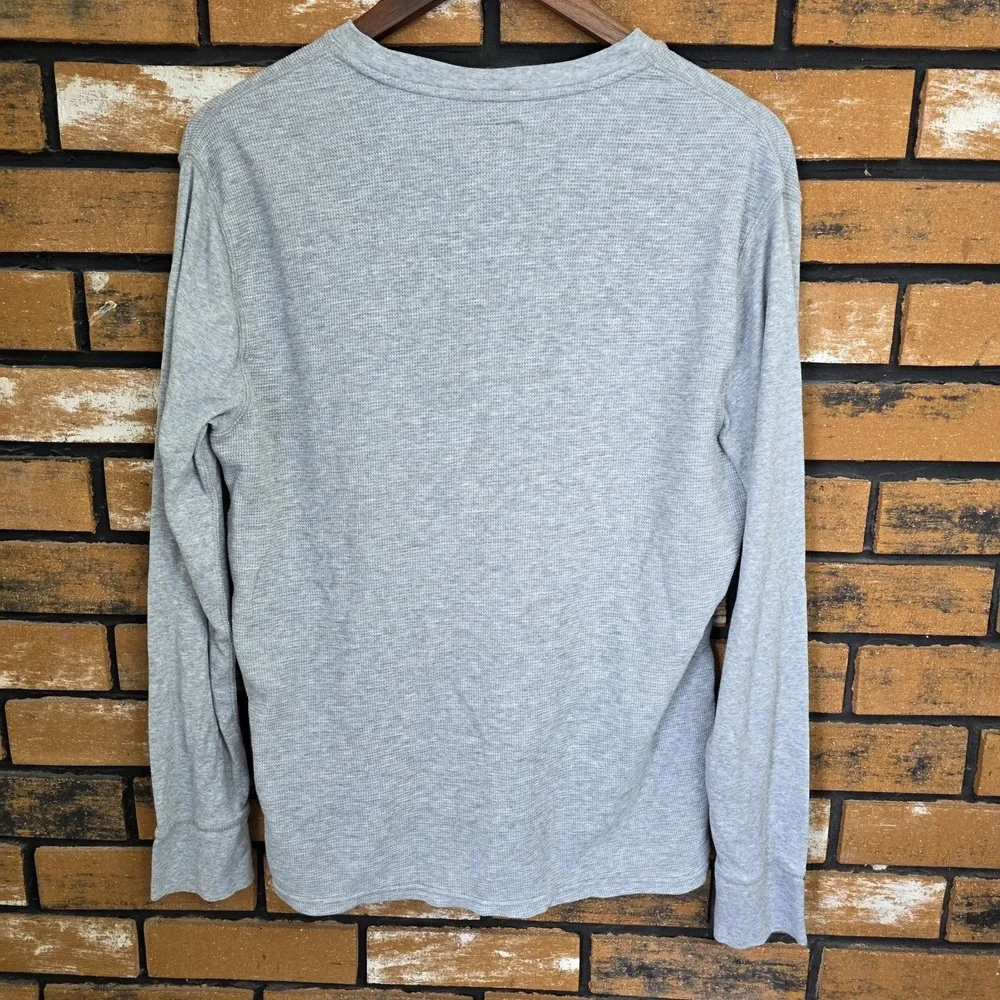 Polo Ralph Lauren Men's Large Gray‎ Light Thermal Body Jersey Knit Sleeve Shirt